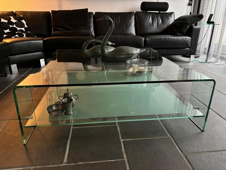 Glazen Salontafel - Stijlvol & Modern, Huis en Inrichting, Tafels | Salontafels, Gebruikt, Minder dan 50 cm, 50 tot 100 cm, Rechthoekig