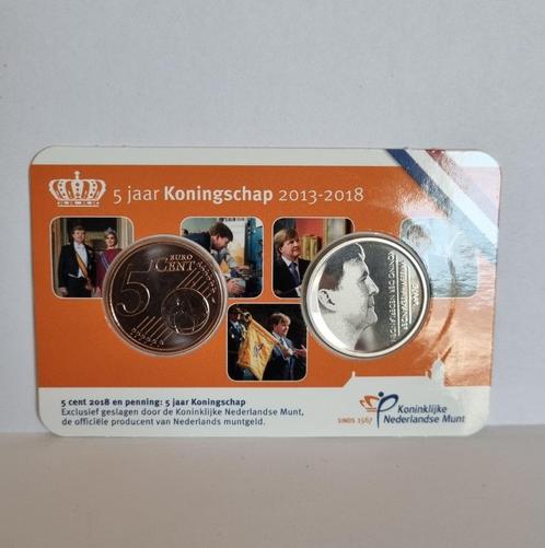 Coincard 2018 - 5 jaar Koningschap 2013-2018, Postzegels en Munten, Munten | Nederland, Euro's, Ophalen of Verzenden