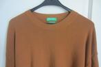 Benetton wollen heren trui - maat XL, Benetton, Bruin, Maat 56/58 (XL), Ophalen of Verzenden