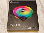 Corsair iCUE PC Fans QL140 RGB PWM Zwart, 140mm - Nieuw, Nieuw, Ophalen of Verzenden, Luchtkoeling