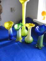 glazen kelk vazen 5 stuks, Huis en Inrichting, Woonaccessoires | Vazen, Ophalen, Gebruikt, Overige kleuren, Glas