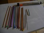 koker met 30 breinaalden nr 2 2,5 3 3,5 4 5en 3 haaknaalden, Hobby en Vrije tijd, Breien en Haken, Ophalen of Verzenden, Gebruikt