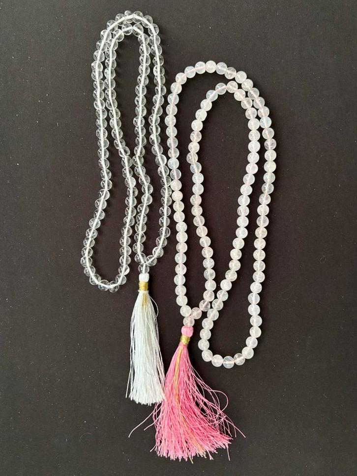 Mala Rozenkwarts en Bergkristal, Sieraden, Tassen en Uiterlijk, Kettingen, Nieuw, Steen of Mineraal, Roze, Met edelsteen, Ophalen of Verzenden