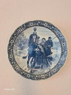 Delfts Blauw Bord met Paard en Koets, Antiek en Kunst, Antiek | Wandborden en Tegels, Ophalen of Verzenden