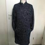 Hartford jas blauw wit tweed maat 2 wol katoen alpaca, Kleding | Dames, Jassen | Winter, Verzenden, Zo goed als nieuw, Overige kleuren