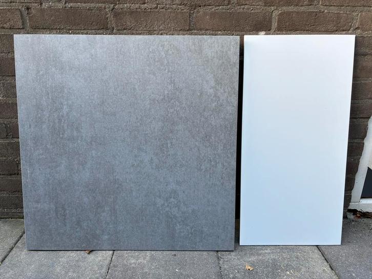 Tegels - Vloer/Wand - Grijs & Wit, Doe-het-zelf en Verbouw, Tegels, Gebruikt, Vloertegels, Keramiek, 40 tot 60 cm, 40 tot 60 cm