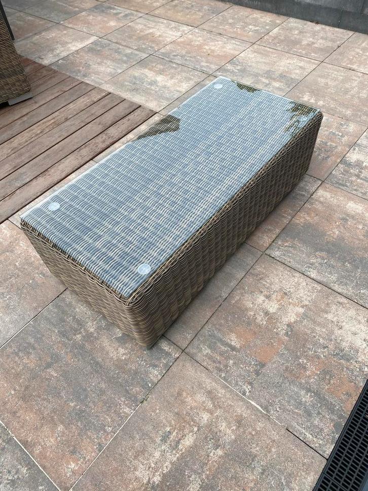 Wicker Tuin Tafel - Nieuw! 125(l) x 60(d) x 40(h) cm, Tuin en Terras, Tuintafels, Zo goed als nieuw, Rechthoekig, Wicker, Ophalen