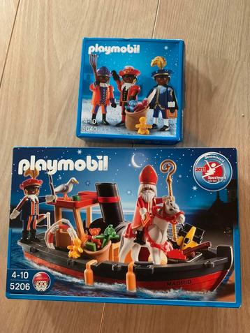 Playmobil sinterklaas stoomboot en zwarte pieten 5206 5040 beschikbaar voor biedingen