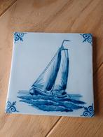 Delfts blauw tegeltje met zeilschip, Antiek en Kunst, Antiek | Wandborden en Tegels, Ophalen of Verzenden