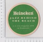 Bierviltje - Heineken Jazz behind the beach, Verzamelen, Viltje(s), Heineken, Ophalen of Verzenden, Zo goed als nieuw