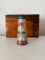 Oud conisch olie blik olieblik blikje mobil lube mobillube, Ophalen of Verzenden, Gebruikt, Verpakking