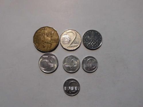 7 munten Tsjechische Republiek korun,hellers 1993/2009, Postzegels en Munten, Munten | Europa | Niet-Euromunten, Setje, Overige landen