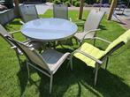 Tuinset met stoelen, Ophalen, Gebruikt, 6 zitplaatsen, Aluminium