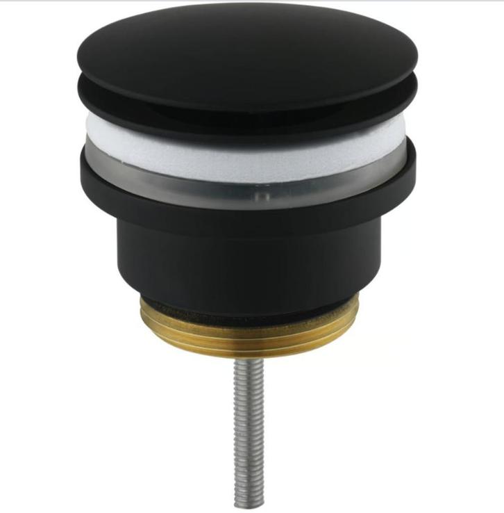 Wastafelplug Mat Zwart 2 stuks!, Doe-het-zelf en Verbouw, Sanitair, Nieuw, Wastafel, Ophalen of Verzenden