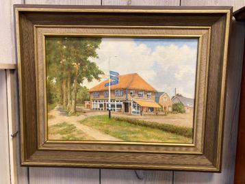 schilderij hotel Buter Havelte Boskampbrug J. Kaasschieter beschikbaar voor biedingen
