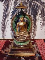 Bronzen boeddhabeeld in Nepalese stijl, Huis en Inrichting, Ophalen of Verzenden