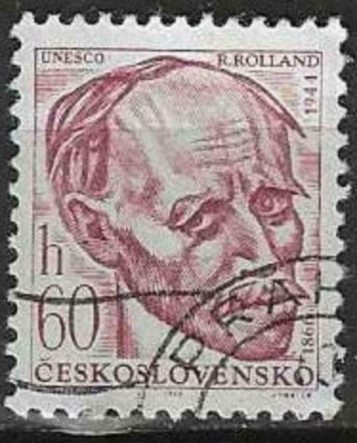 Tsjechoslowakije 1966 - Yvert 1466 - Romain Rolland (ST), Postzegels en Munten, Postzegels | Europa | Overig, Gestempeld, Overige landen