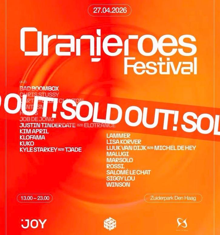 Oranjeroes tickets, Tickets en Kaartjes, Evenementen en Festivals, Drie personen of meer