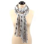 Exclusieve crushed sjaal van Romano Shawls. Zwart wit. Nieuw, Kleding | Dames, Nieuw, Ophalen of Verzenden, Romano Shawls, Maat 36 (S)