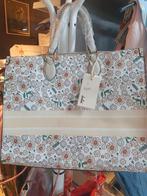 Nieuwe grote handtas met bloemenprint, Ophalen of Verzenden, Nieuw, Beige, Handtas