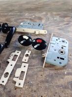 Oude bakeliet deurklink met wc kruk met slot, Antiek en Kunst, Ophalen of Verzenden