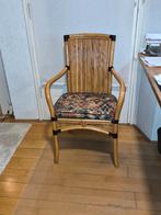 Vier eetkamer stoelen, Gebruikt, Bruin, Stof, Vier