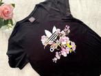 Tshirt met bloemen, Kleding | Dames, Adidas, Zwart, Maat 42/44 (L), Nieuw