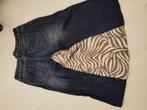 Spijkerrok met zebraprint, Blauw, Ophalen of Verzenden, Zo goed als nieuw, Knielengte