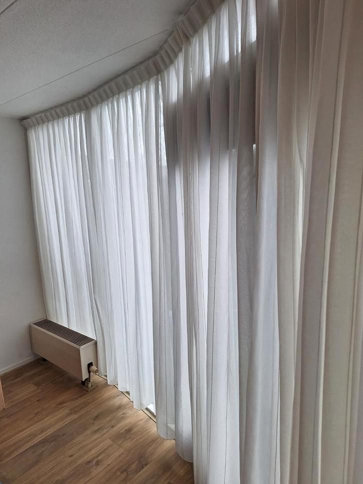 Witte inbetween vitrage 5x, Huis en Inrichting, Stoffering | Gordijnen en Lamellen, Zo goed als nieuw, 200 cm of meer, 200 cm of meer