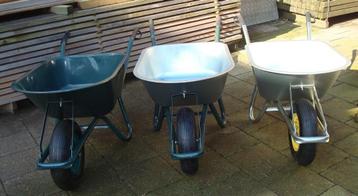 Kruiwagen 80 ltr groen gelakt div. o.a gegalvaniseerd enz. beschikbaar voor biedingen