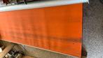 Knikarm elektrisch zonnescherm oranje 3 meter breed, Ophalen, Gebruikt, Knikarmscherm, Elektrisch