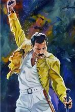Freddie Mercury - Portret - ArtPrint op Canvasdoek, Ophalen of Verzenden