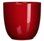 2 Mica Decorations Tusca Bloempot H16 x Ø17 cm – Donkerrood, Ophalen, Rond, Binnen, Zo goed als nieuw