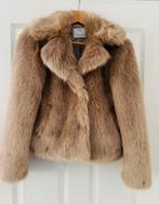 Bershka fake fur jasje XS / S, Beige, Zo goed als nieuw, Maat 36 (S), Bershka