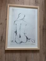 Lijntekening van een vrouwelijk naakt, Ophalen