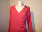 Ladress koraal roze stretch jurk nieuw met labels maat L, Verzenden, Maat 42/44 (L), Nieuw, Knielengte