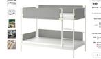 Vitval stapelbed, Ophalen, 90 cm, Eenpersoons, Wit