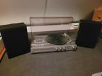 3 in 1 -> radio, platenspeler en cassettedeck + 2x speaker, Ophalen of Verzenden, Gebruikt, Speakers, Philips