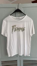 Mooi wit Zara Tshirt maat L, Maat 42/44 (L), Ophalen of Verzenden, Zo goed als nieuw, Korte mouw