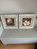 2 bloem schilderijen, Ophalen, Zo goed als nieuw, Schilderij, Minder dan 50 cm