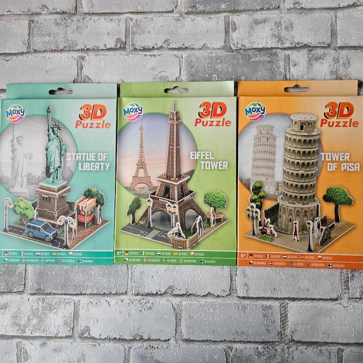3D foam puzzel bundel gebouw Eiffeltoren pisa vrijheidsbeeld, Hobby en Vrije tijd, Denksport en Puzzels, Nieuw, Rubik's of 3D-puzzel