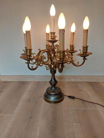 Antieke kandelaar tafellamp met 7 lichtpunten  beschikbaar voor biedingen