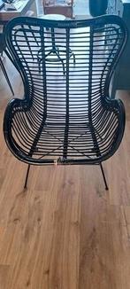 Vlinderstoel zwart rotan, Ophalen, Gebruikt, Eenpersoons, 90 cm