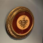 Heraldiek, heraldisch wapen,bladgouden lijst,antiek,historie, Verzenden