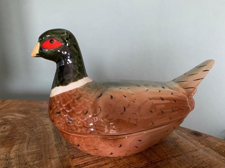 Fazant Terrine michel caugant patevorm, Huis en Inrichting, Woonaccessoires | Schalen en Manden, Zo goed als nieuw, Schaal, Overige vormen