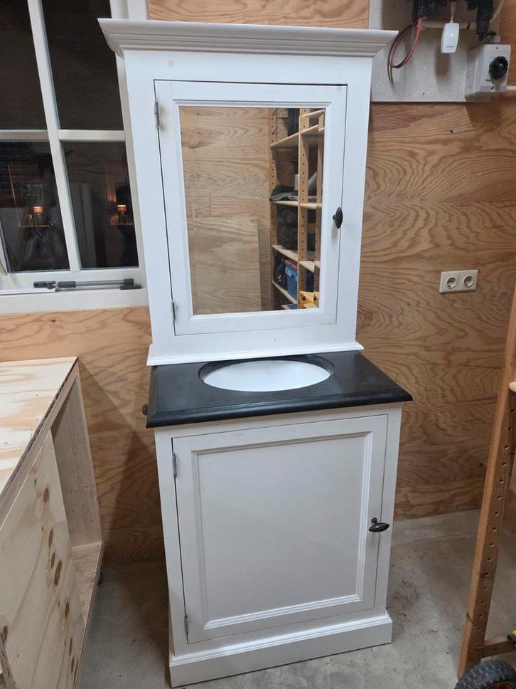 Waskommeubel met spiegelkast, Huis en Inrichting, Kasten | Buffetkasten, Minder dan 100 cm, 50 tot 100 cm, Minder dan 25 cm, Ophalen