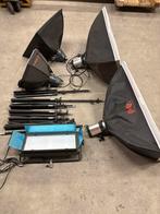 Studio Lampen Set met Statieven, Ophalen of Verzenden, Gebruikt, Lamp of Flitsset