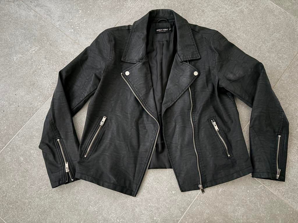 Only bikerjack, Kleding | Dames, Jasjes, Kostuums en Pakken, Maat 38/40 (M), Only, Zwart, Ophalen of Verzenden