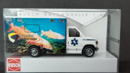 Ford E 350 Ambulance Cuthtroat Trout Forel vis Busch Pol, Hobby en Vrije tijd, Modelauto's | 1:87, Nieuw, Auto, Verzenden