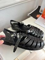 Glitter sandalen maat 39, Ophalen, Zo goed als nieuw, Zwart, Sandalen of Muiltjes